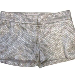 Anthropologie Silver Textured Women Shorts
